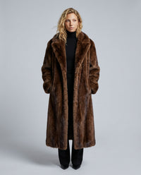 Josephine | Women's Floor-Length Faux Fur Maxi Coat