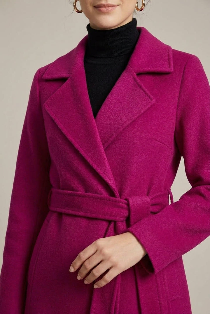 Marcella | Women's Belted Wool Wrap Coat