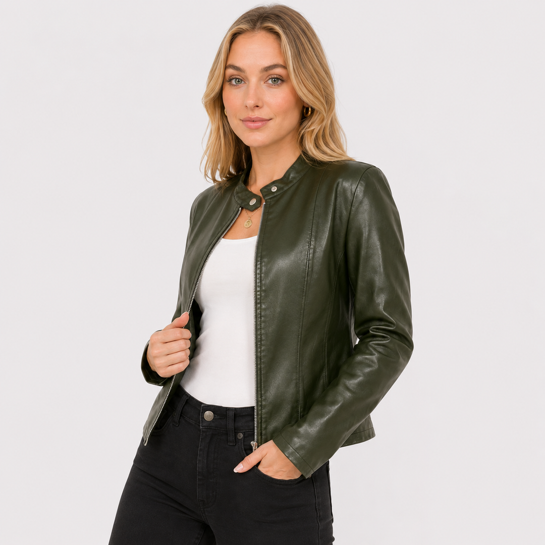 Isadora | Women's Full-Zip Leather Jacket