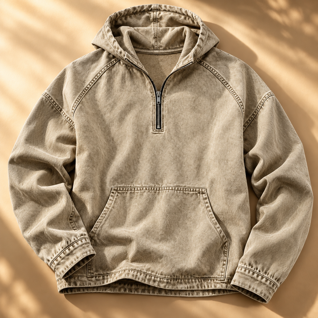 Reid | Men's Vintage-Wash Zip Hoodie