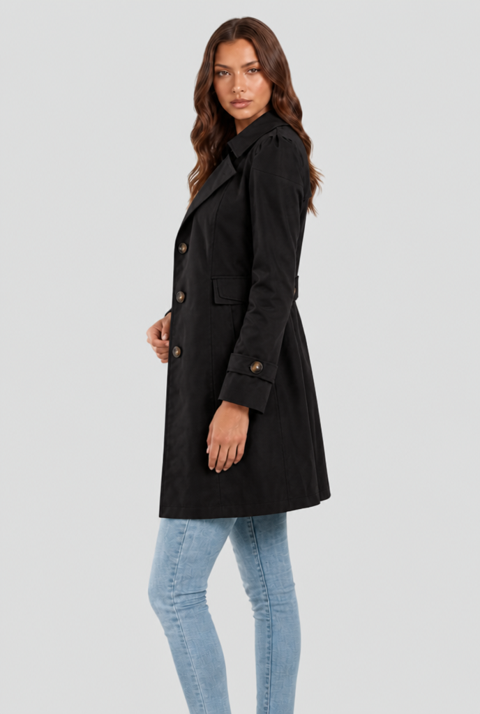 Edith | Women's Cotton Buttoned Trench Coat
