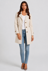 Edith | Women's Cotton Buttoned Trench Coat