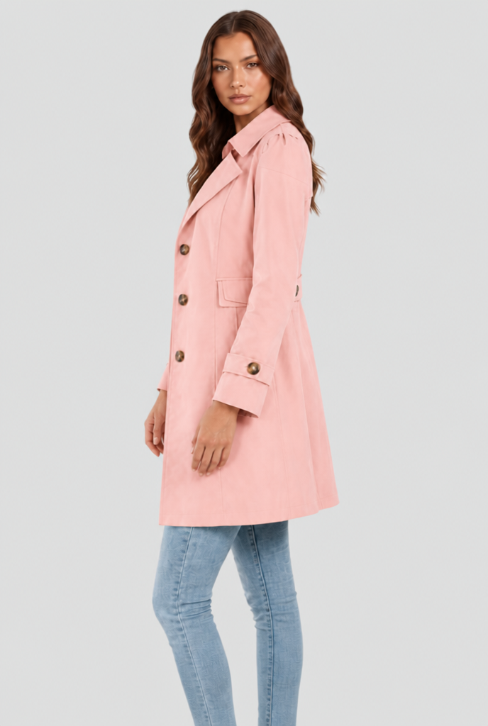 Edith | Women's Cotton Buttoned Trench Coat