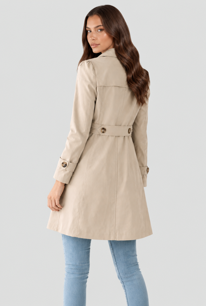 Edith | Women's Cotton Buttoned Trench Coat