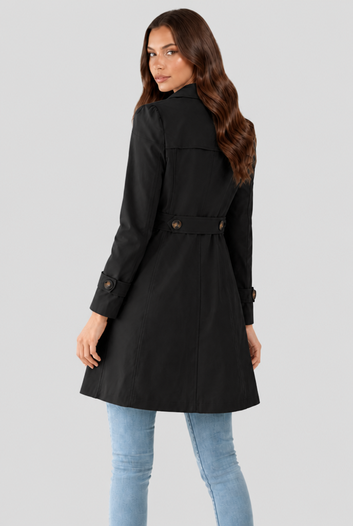 Edith | Women's Cotton Buttoned Trench Coat
