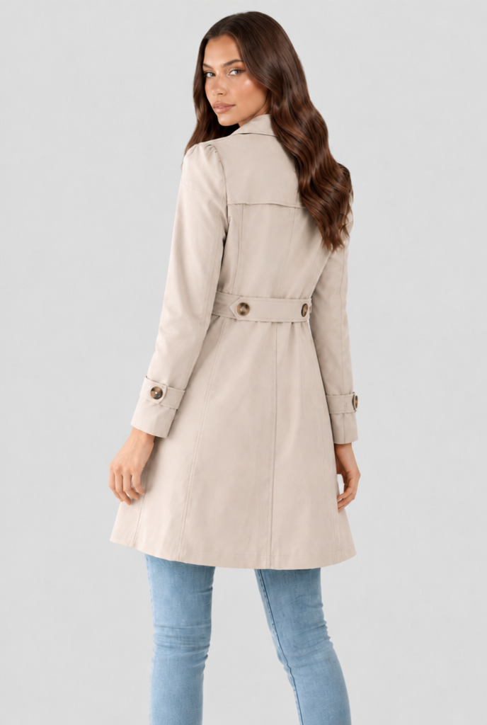 Edith | Women's Cotton Buttoned Trench Coat