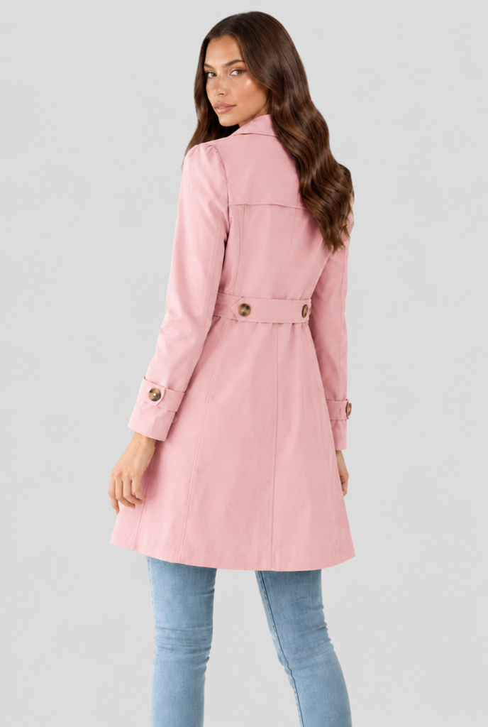 Edith | Women's Cotton Buttoned Trench Coat