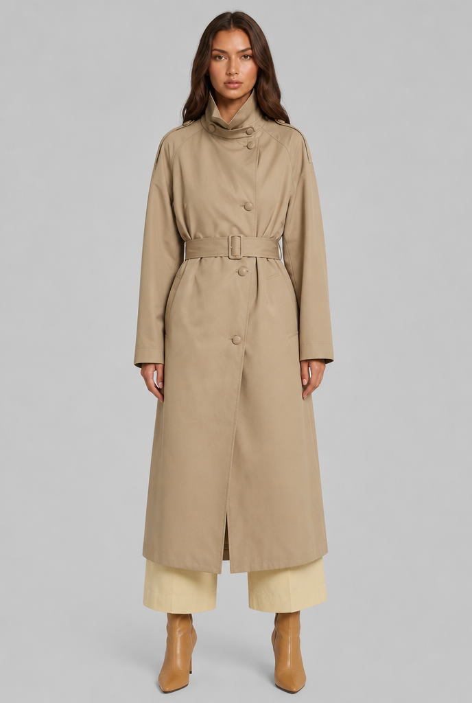 Phoebe | Women's Longline Belted Trench Coat