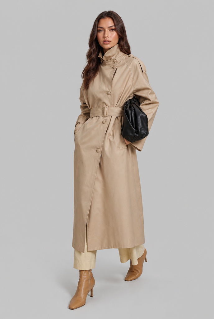 Phoebe | Women's Longline Belted Trench Coat