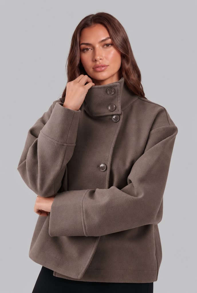 Ruby | Women's Cropped Funnel Neck Jacket