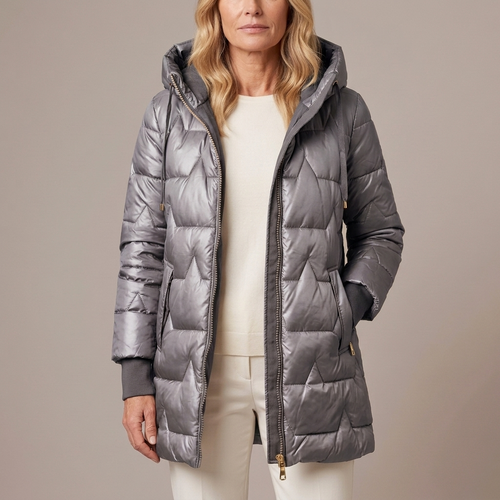 Harlow | Women's Diamond Quilted Hooded Puffer Jacket