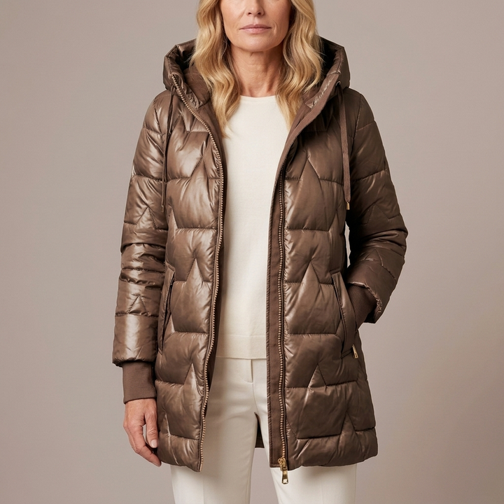 Harlow | Women's Diamond Quilted Hooded Puffer Jacket