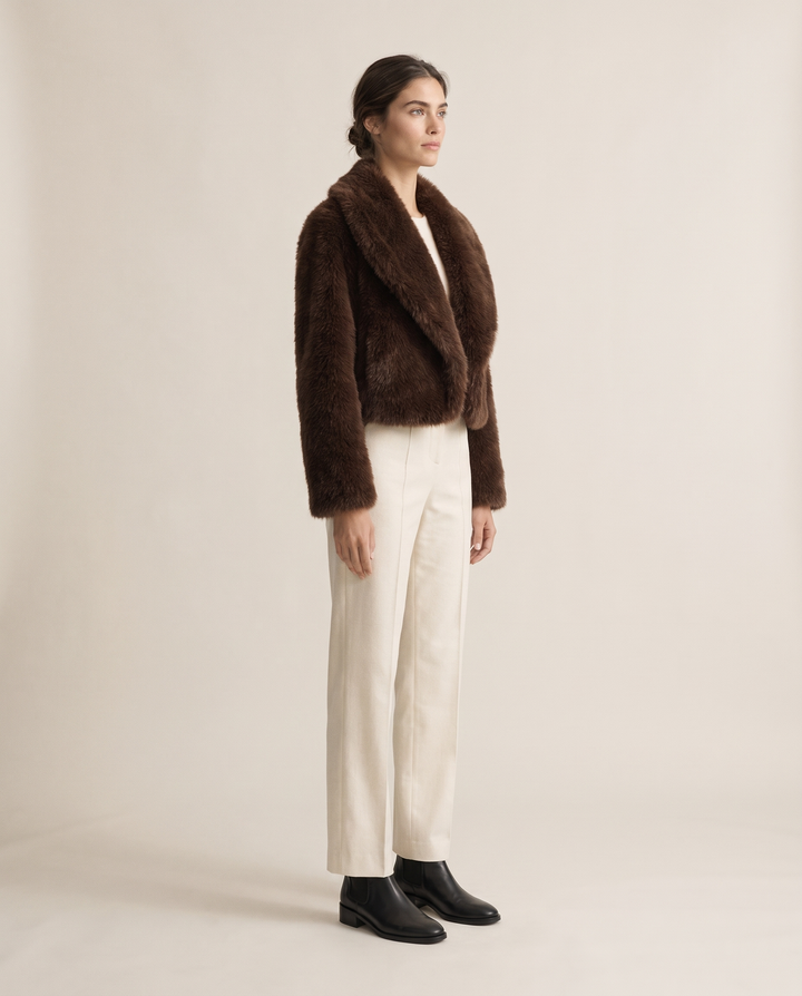 Paloma | Women's Cropped Faux Fur Coat
