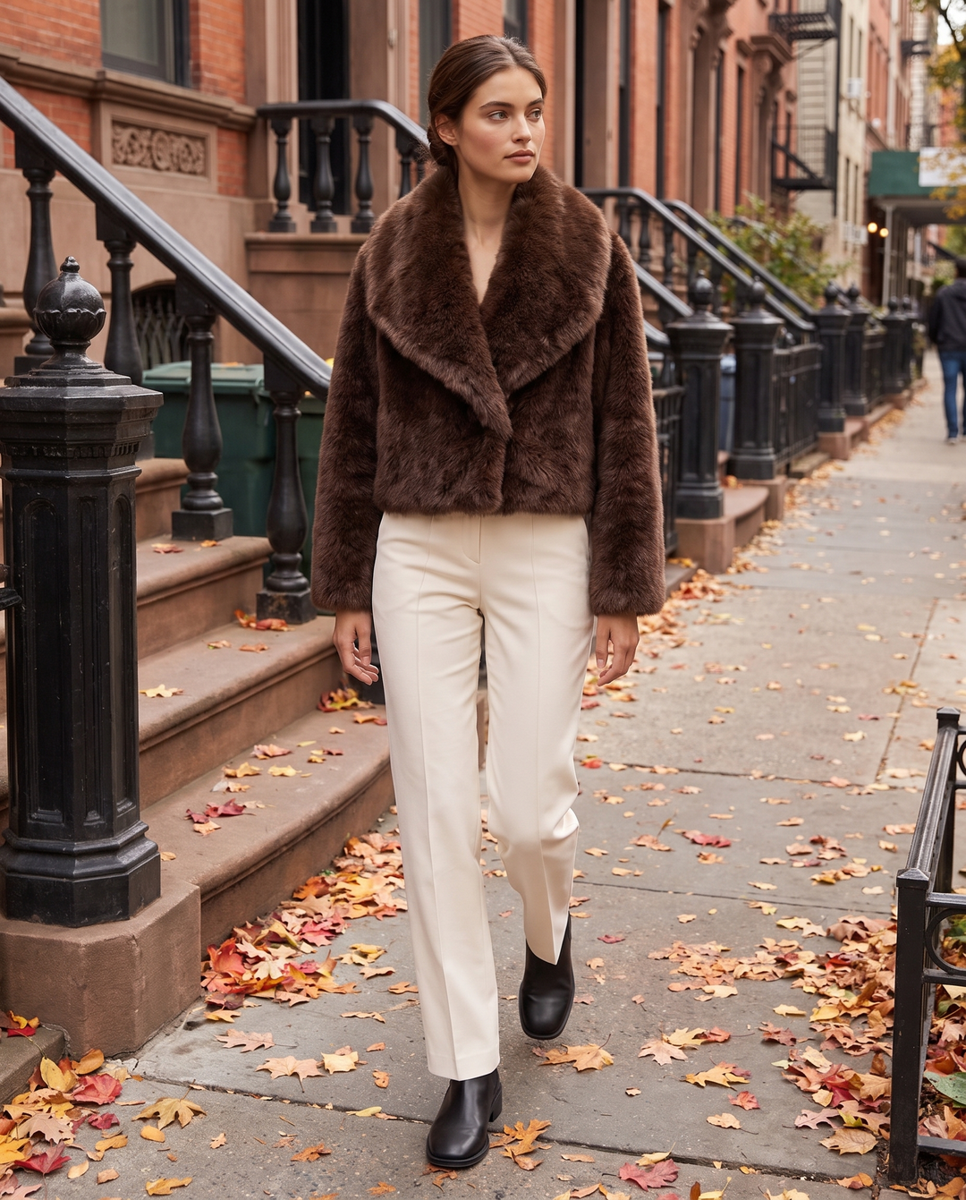 Paloma | Women's Cropped Faux Fur Coat