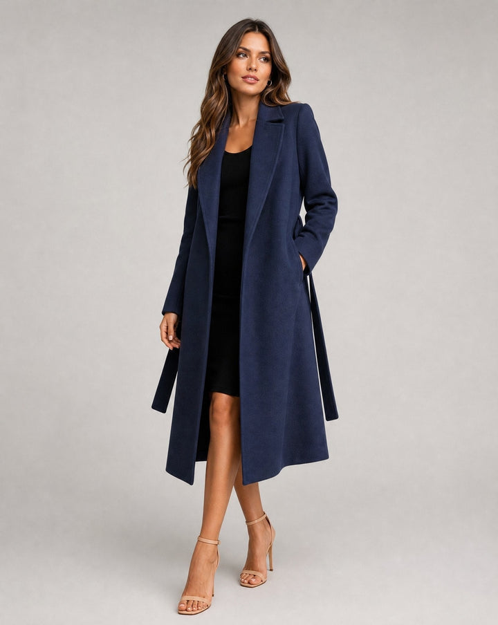 Delilah | Women's Belted Wool Blend Trench Coat