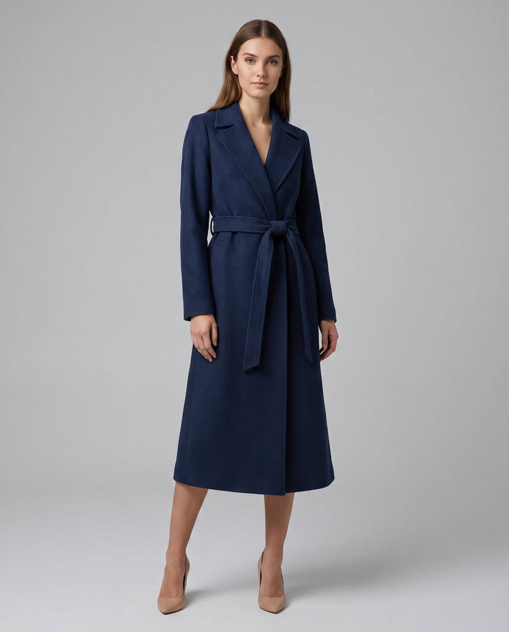 Delilah | Women's Belted Wool Blend Trench Coat
