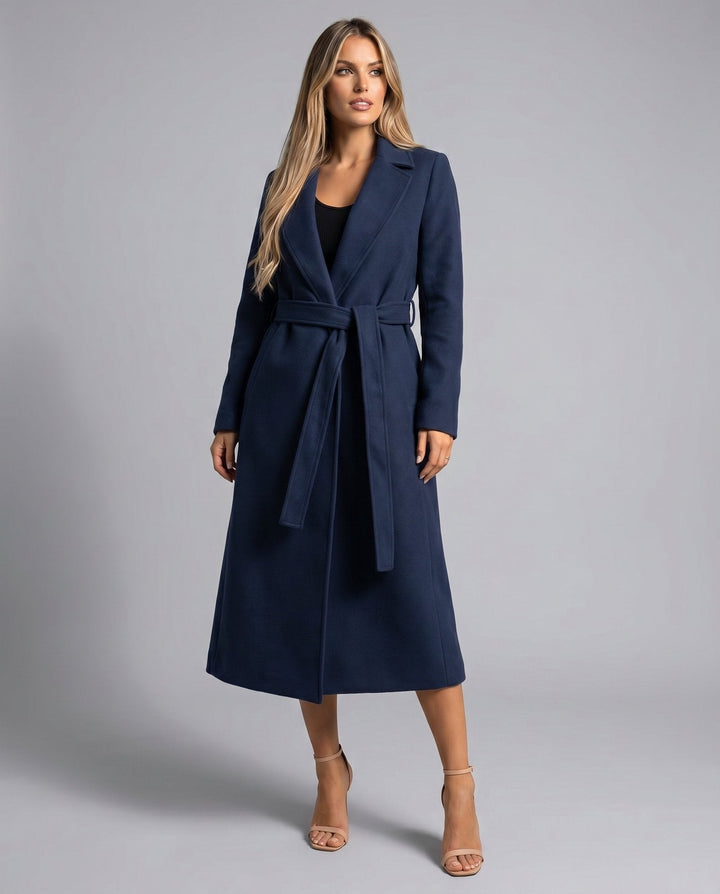 Delilah | Women's Belted Wool Blend Trench Coat