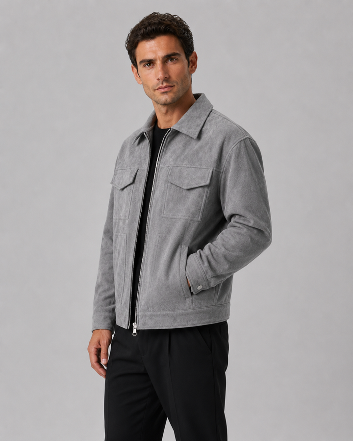 Jasper | Men's Suede Utility Jacket