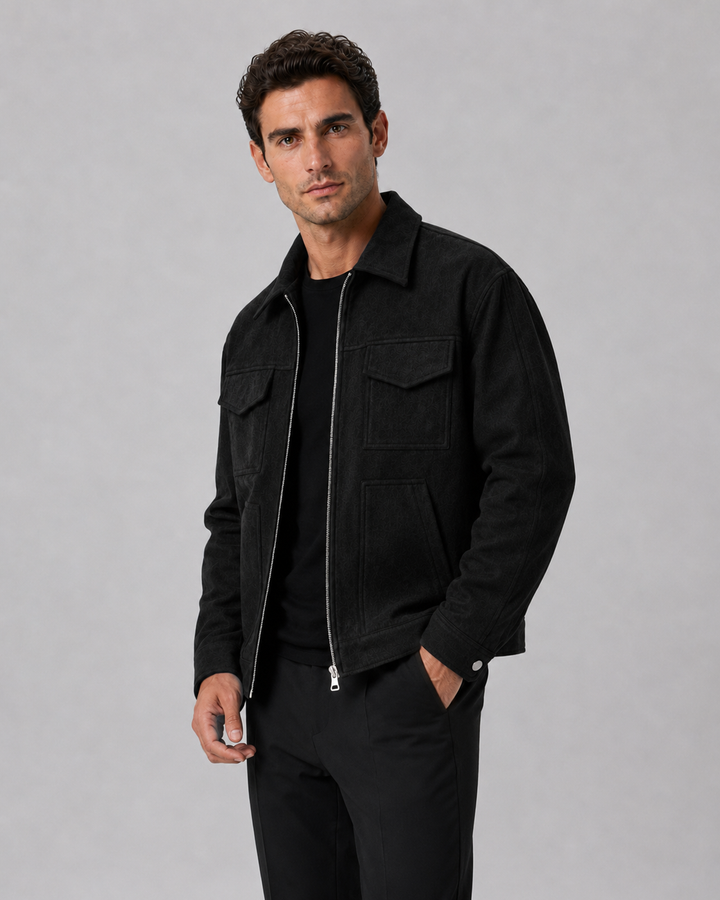 Jasper | Men's Suede Utility Jacket