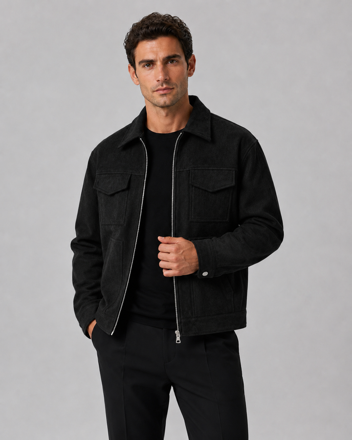 Jasper | Men's Suede Utility Jacket
