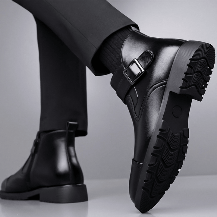 Victor | Men's Buckle Cap-Toe Ankle Boots