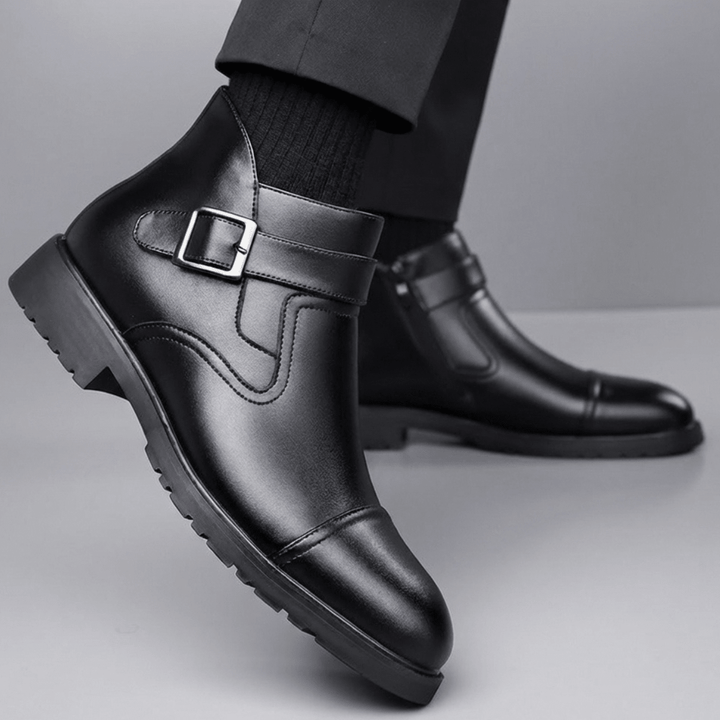 Victor | Men's Buckle Cap-Toe Ankle Boots