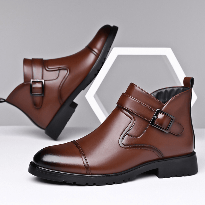 Victor | Men's Buckle Cap-Toe Ankle Boots
