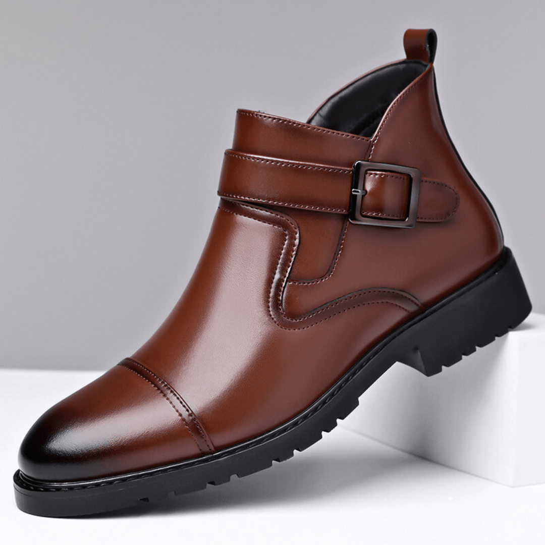 Victor | Men's Buckle Cap-Toe Ankle Boots