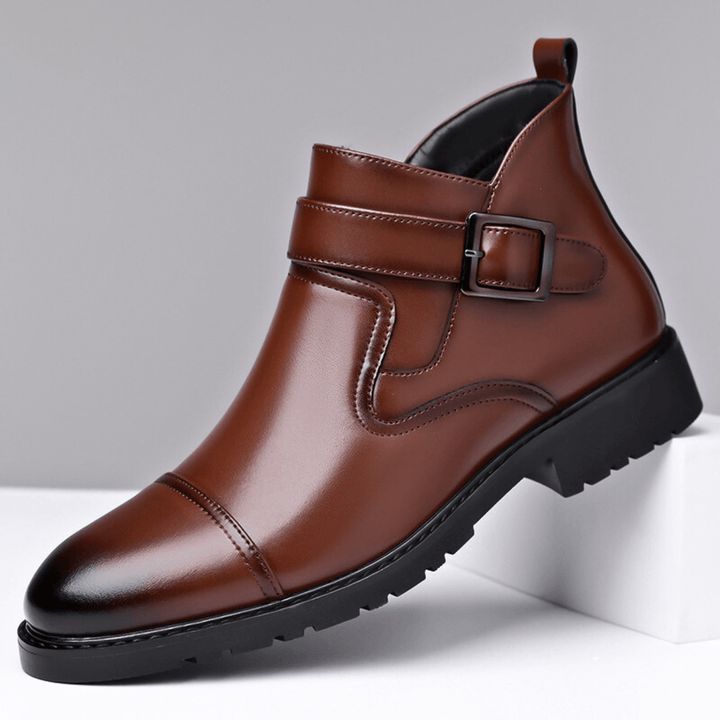 Victor | Men's Buckle Cap-Toe Ankle Boots