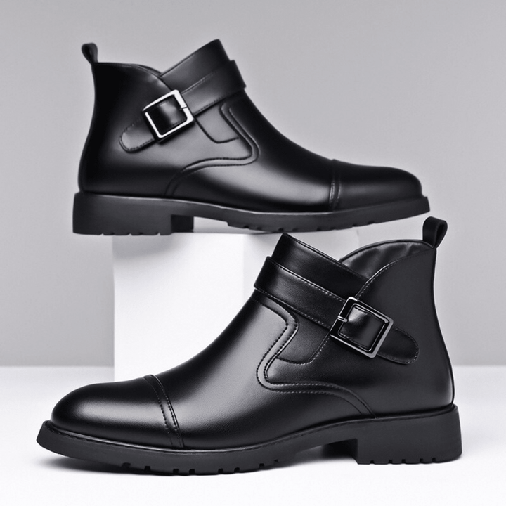 Victor | Men's Buckle Cap-Toe Ankle Boots
