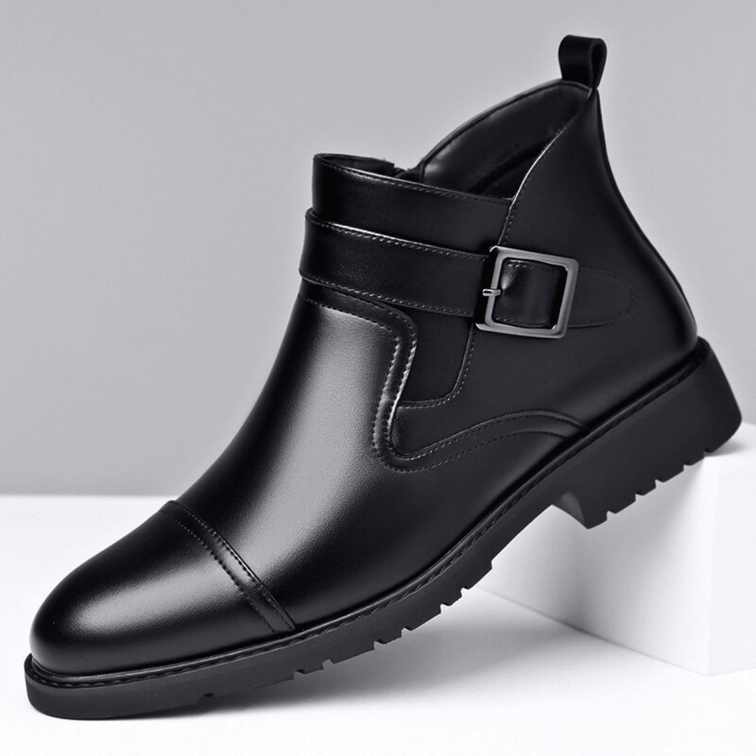Victor | Men's Buckle Cap-Toe Ankle Boots