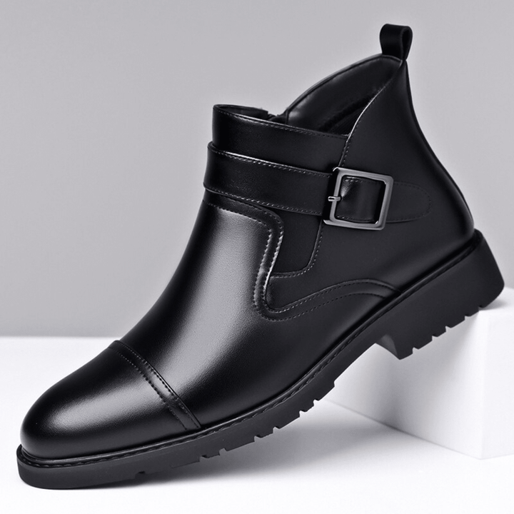 Victor | Men's Buckle Cap-Toe Ankle Boots