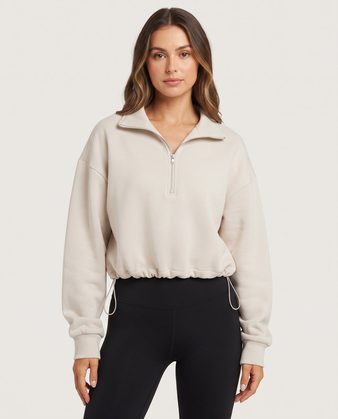 Sloane | Women's Cropped Half-Zip Sweatshirt