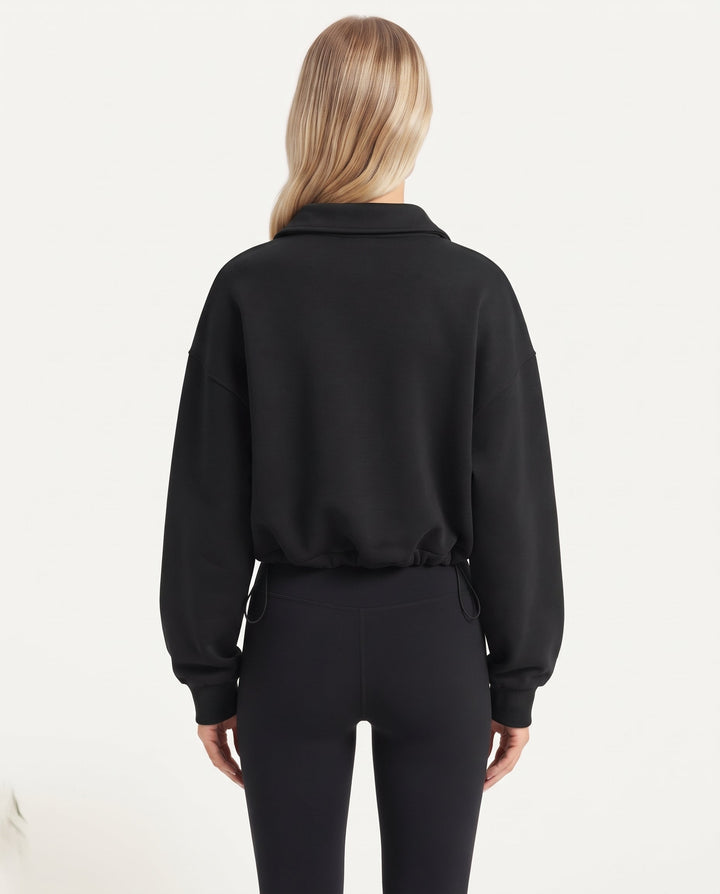 Sloane | Women's Cropped Half-Zip Sweatshirt