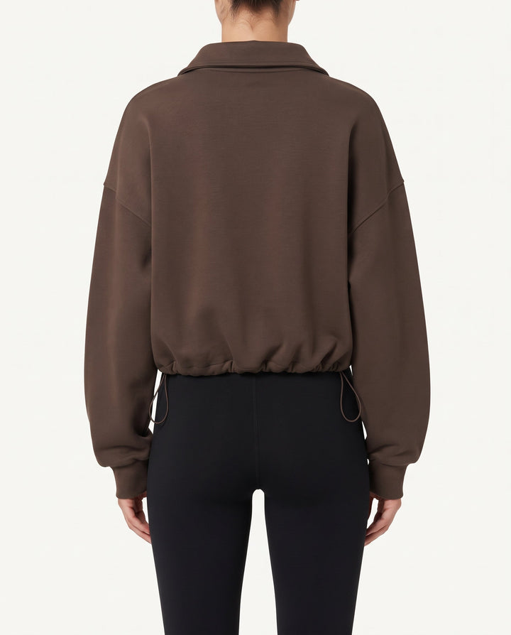 Sloane | Women's Cropped Half-Zip Sweatshirt