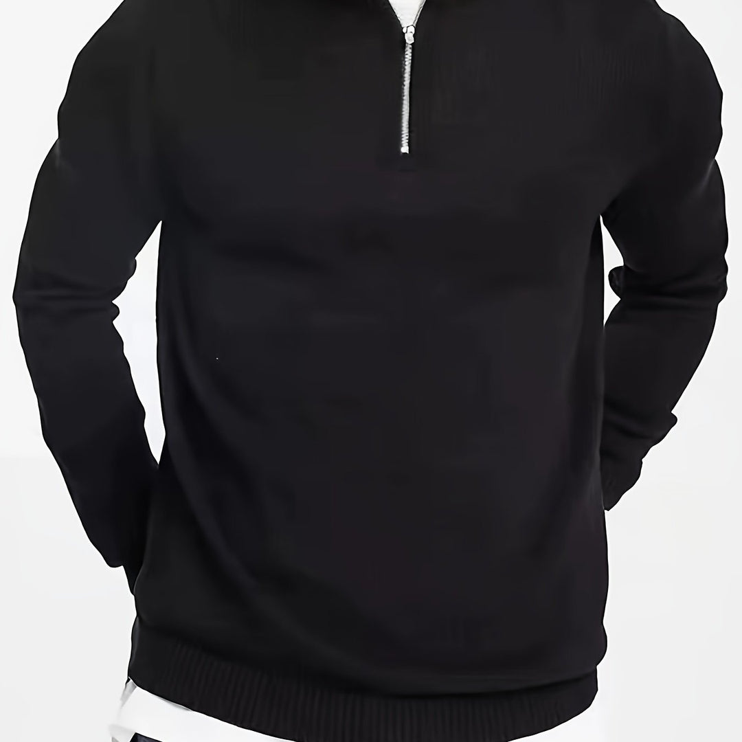 Lucien | Men's Half Zip Funnel Neck Sweater