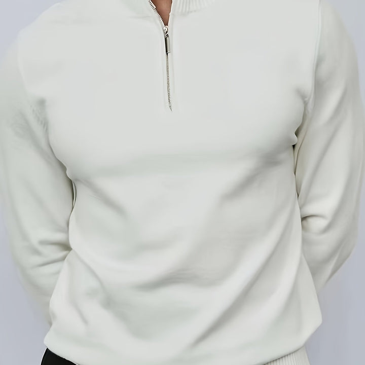 Lucien | Men's Half Zip Funnel Neck Sweater