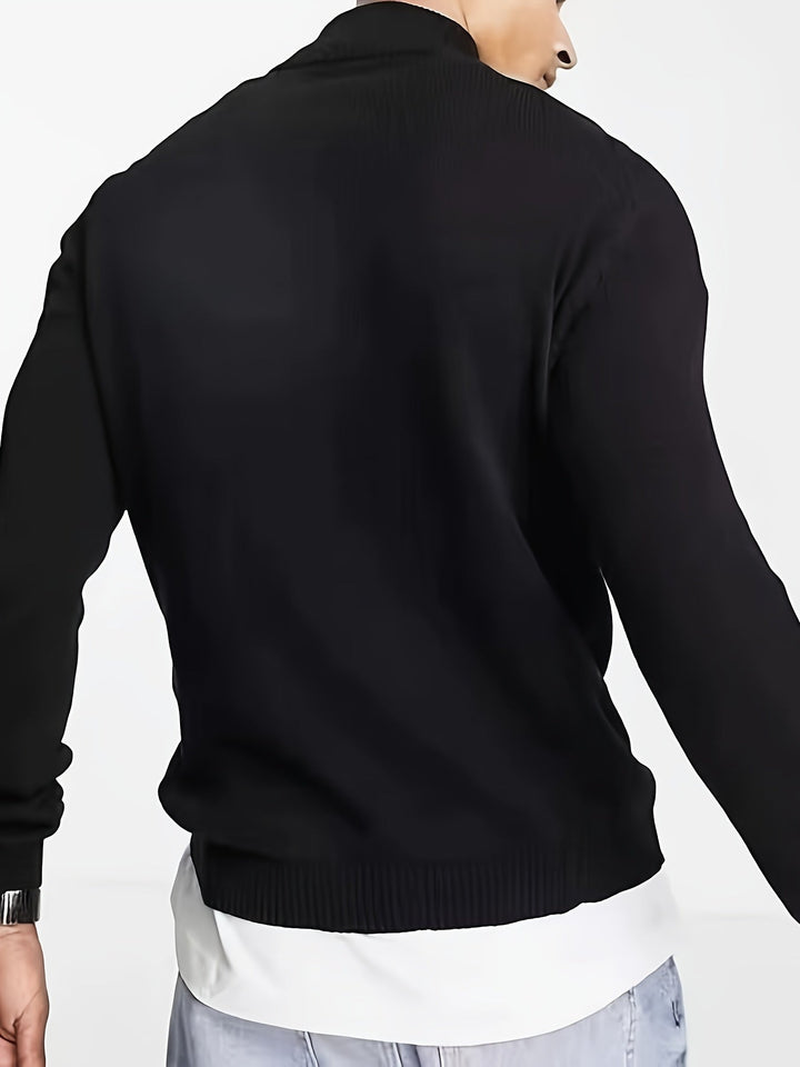 Lucien | Men's Half Zip Funnel Neck Sweater