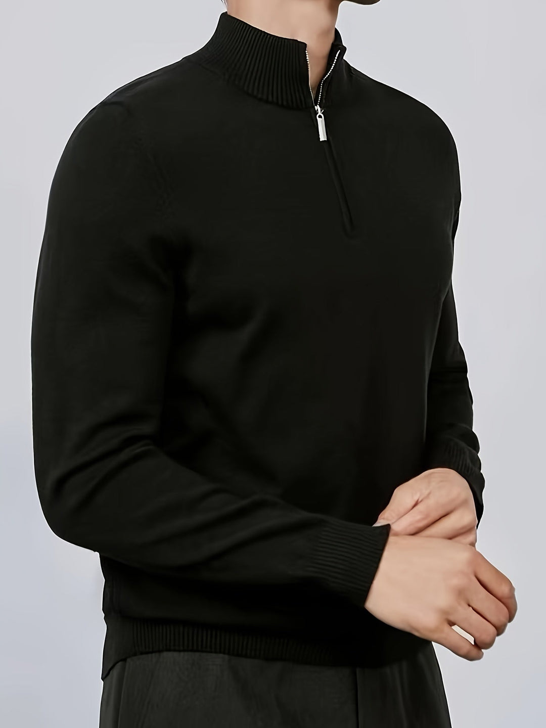 Lucien | Men's Half Zip Funnel Neck Sweater