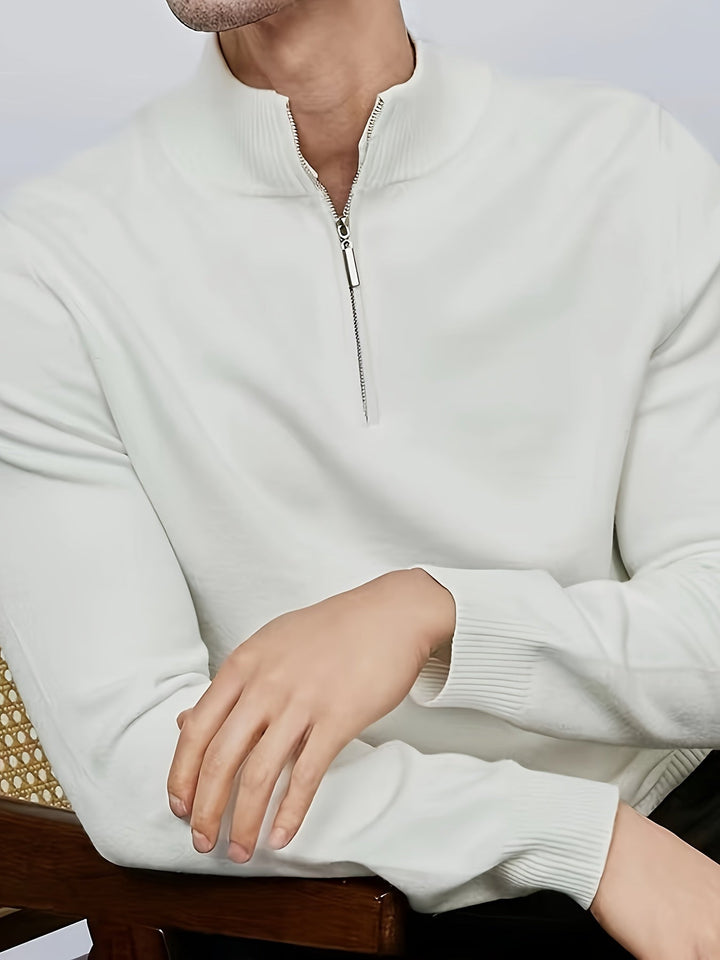 Lucien | Men's Half Zip Funnel Neck Sweater