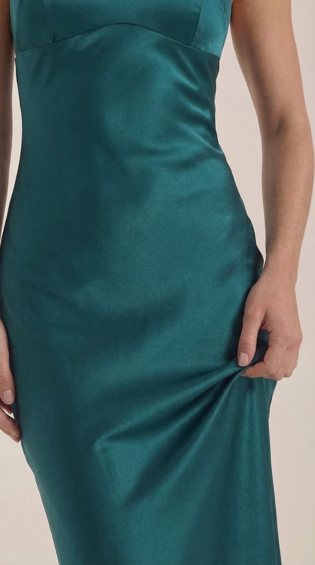 Vera | Women's Satin V-Neck Slip Maxi Dress