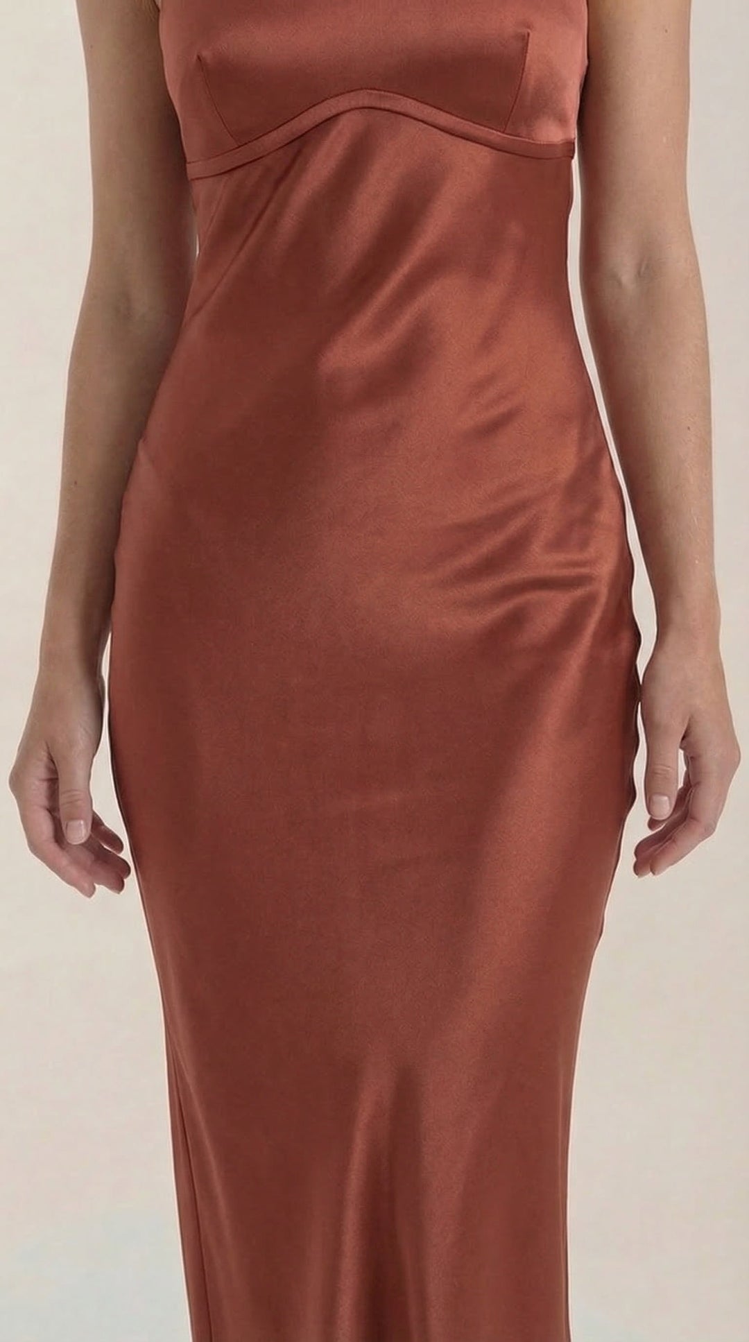 Vera | Women's Satin V-Neck Slip Maxi Dress