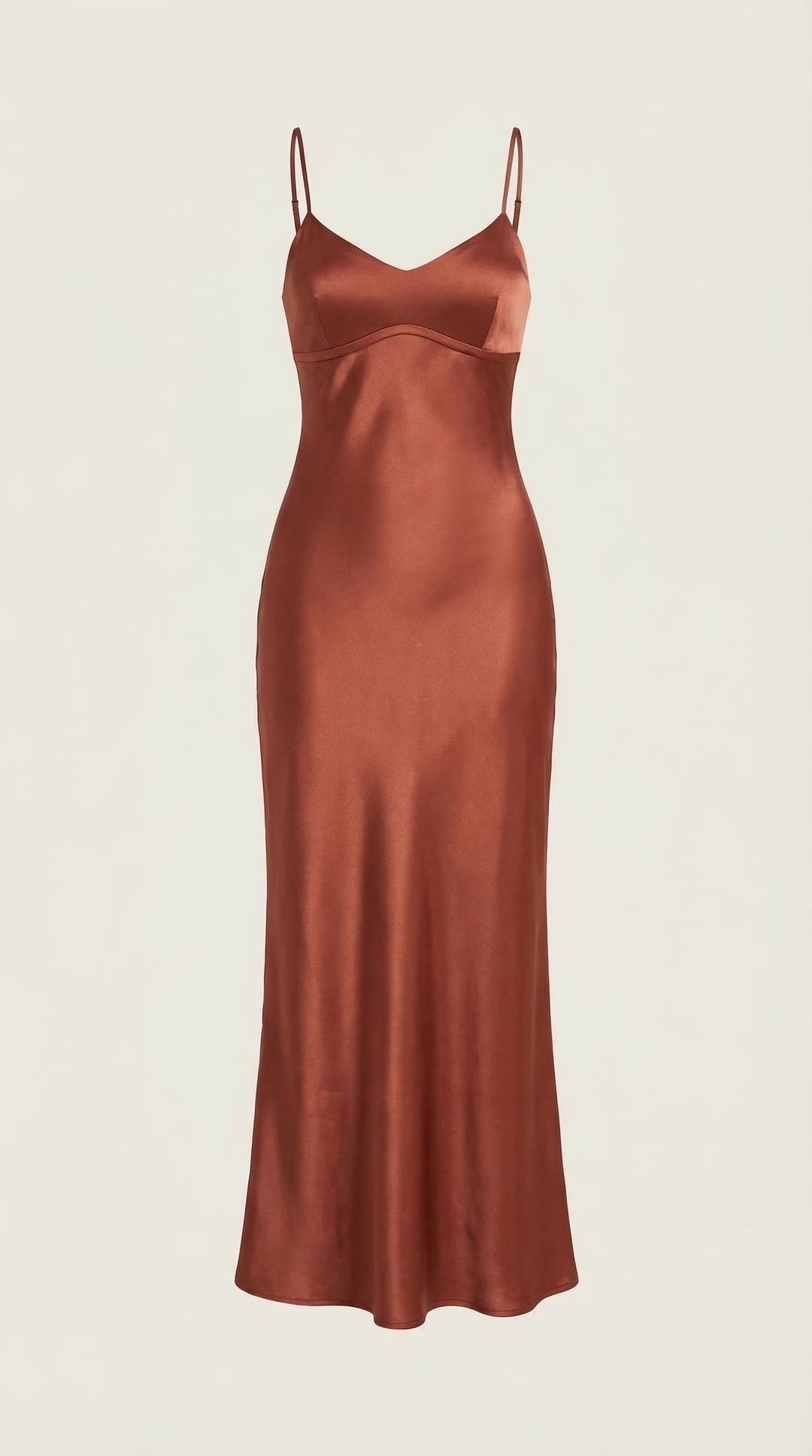 Vera | Women's Satin V-Neck Slip Maxi Dress