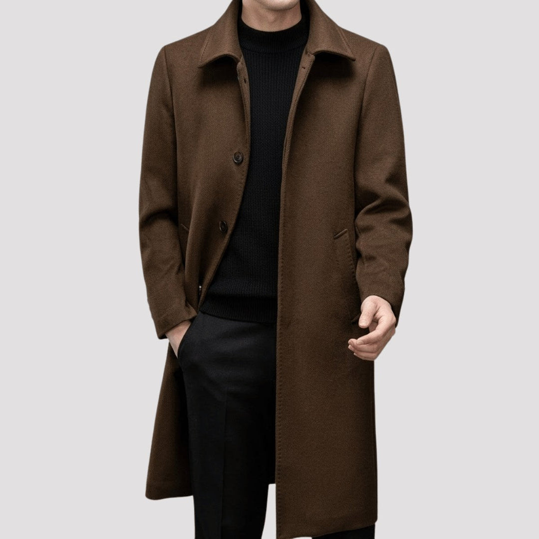 Winston | Men's Single-Breasted Wool Overcoat