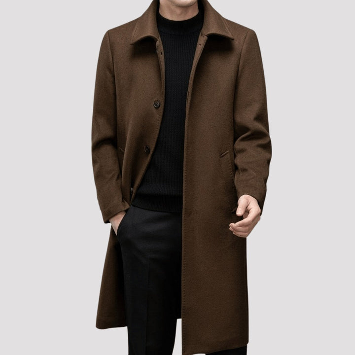 Winston | Men's Single-Breasted Wool Overcoat