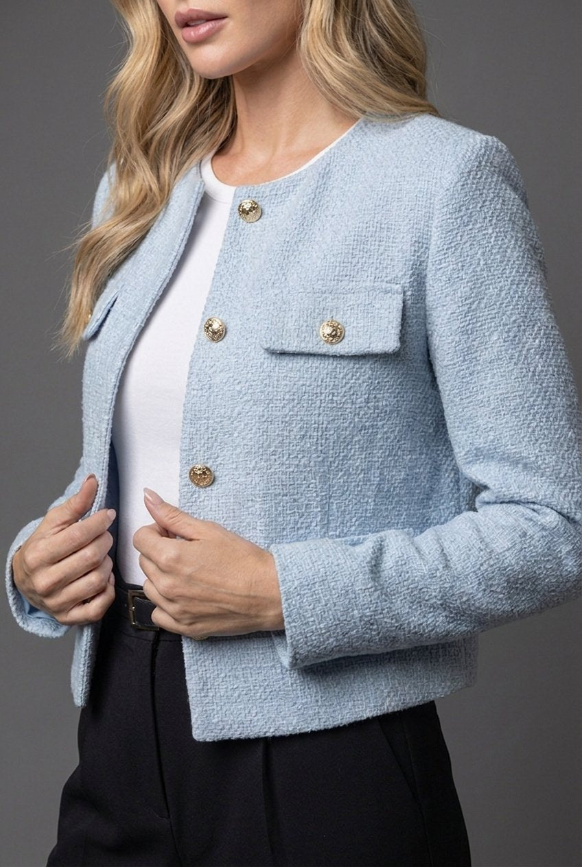 Elsie | Women's Cropped Tweed Jacket