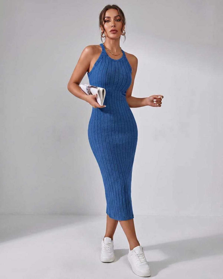 Wren | Women's Ribbed Knit Midi Dress