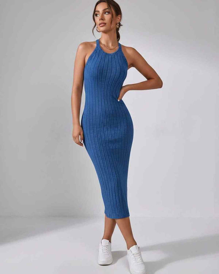 Wren | Women's Ribbed Knit Midi Dress