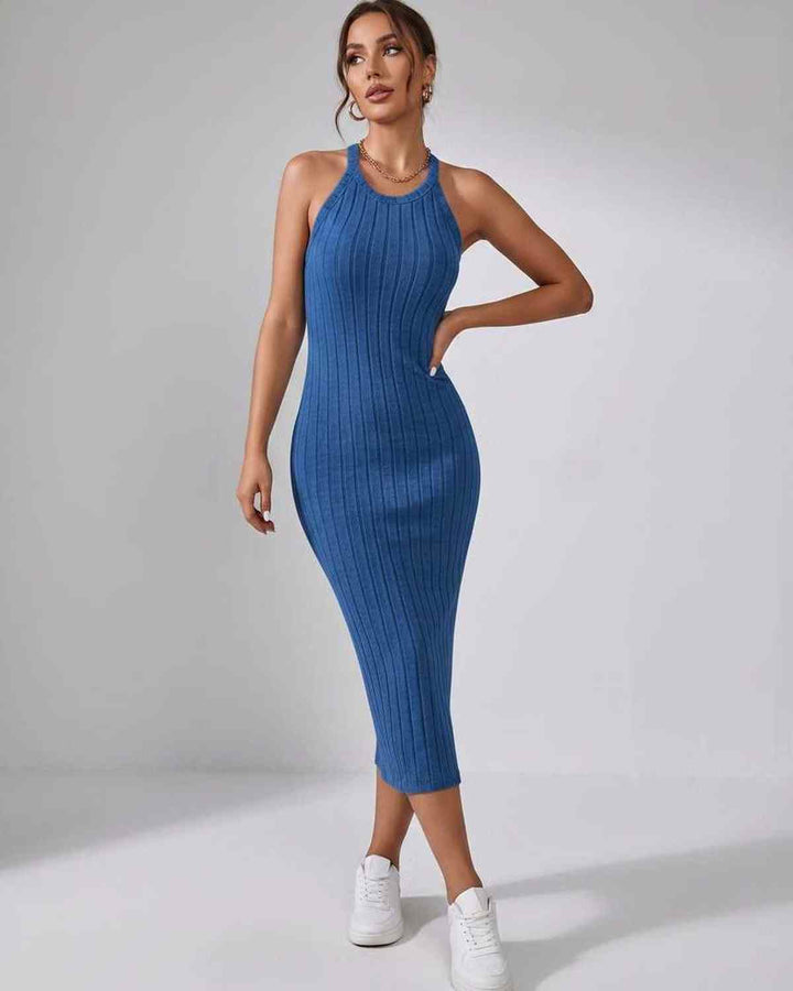 Wren | Women's Ribbed Knit Midi Dress