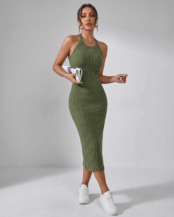Wren | Women's Ribbed Knit Midi Dress